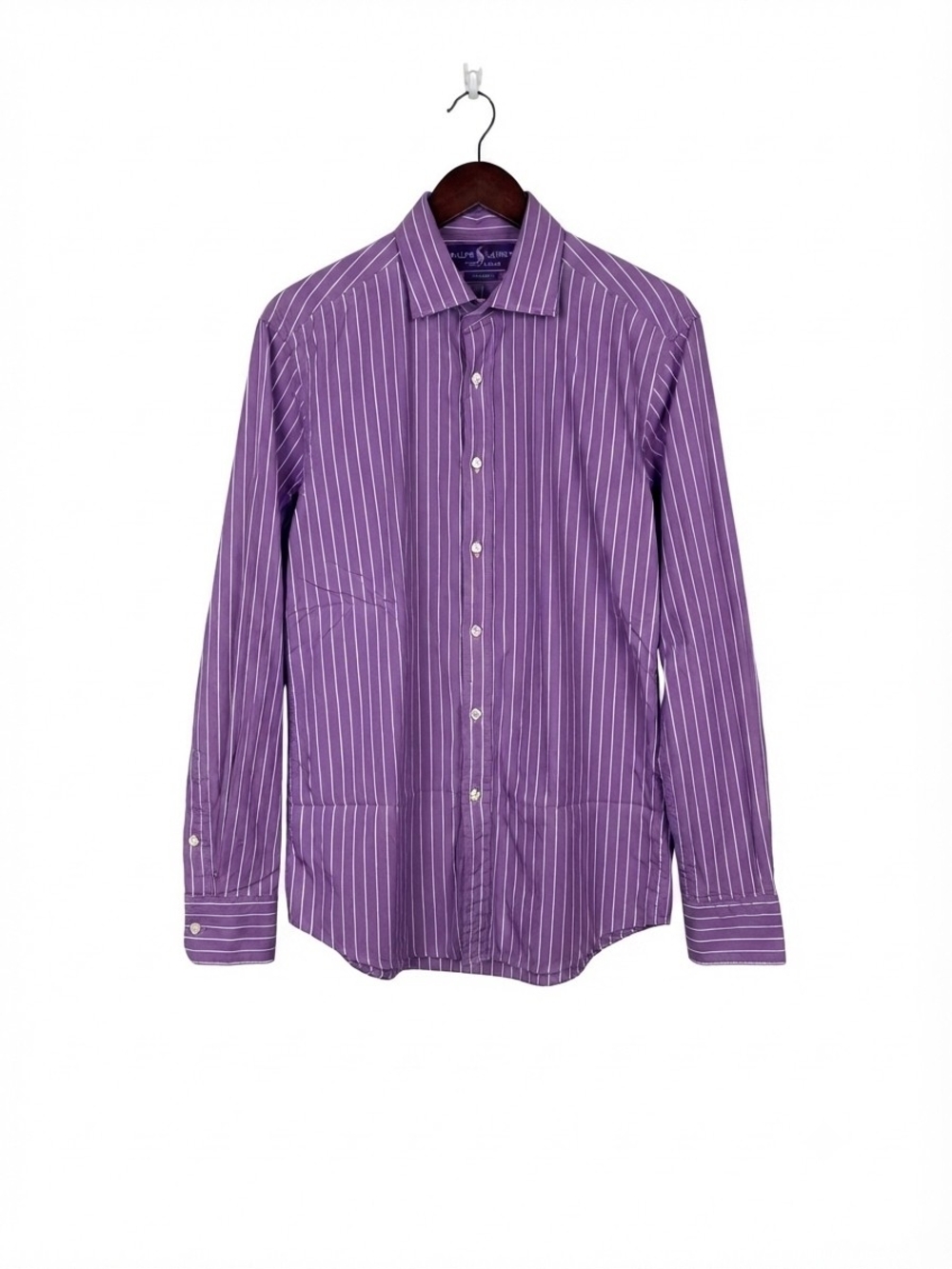 Ralph Lauren Purple Label Purple and White Pinstripe Dress Shirt XL